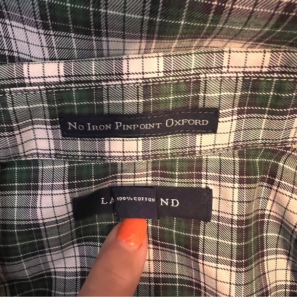 Beautiful Land’s End Collared Button Down Oxford Check Shirt, Size 16, like new - Picture 2 of 5